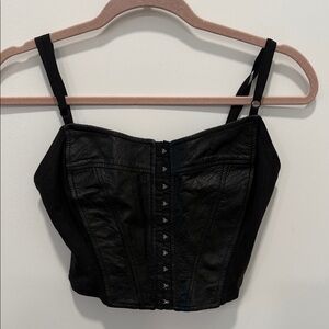 Maxima Wilson Black Leather Women's corset size XS